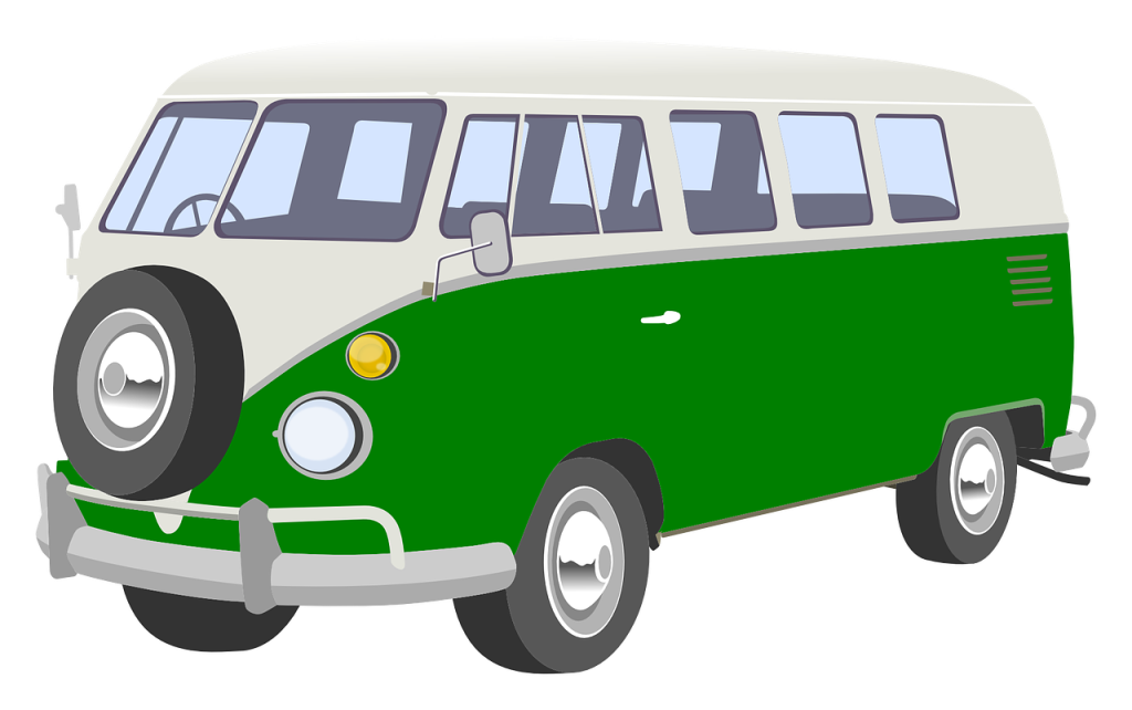 White and Green Van Vector Graphic | Breast Cancer Car Donations