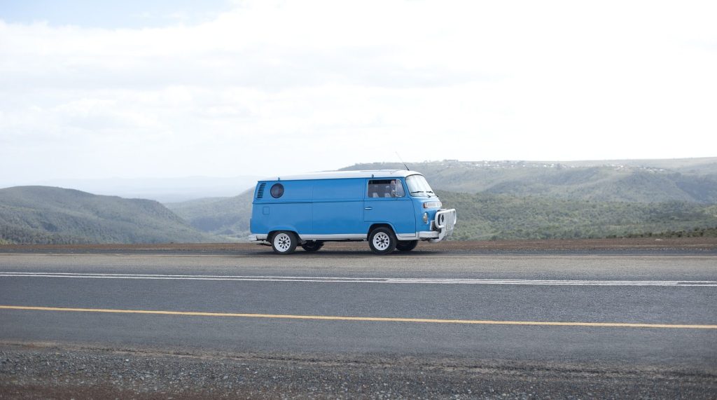Parked Campervan along the Road | Breast Cancer Car Donations