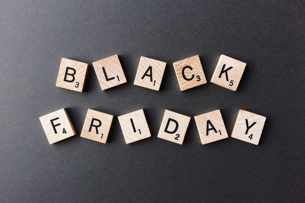 Black Friday in Scrabble Tiles | Breast Cancer Car Donations