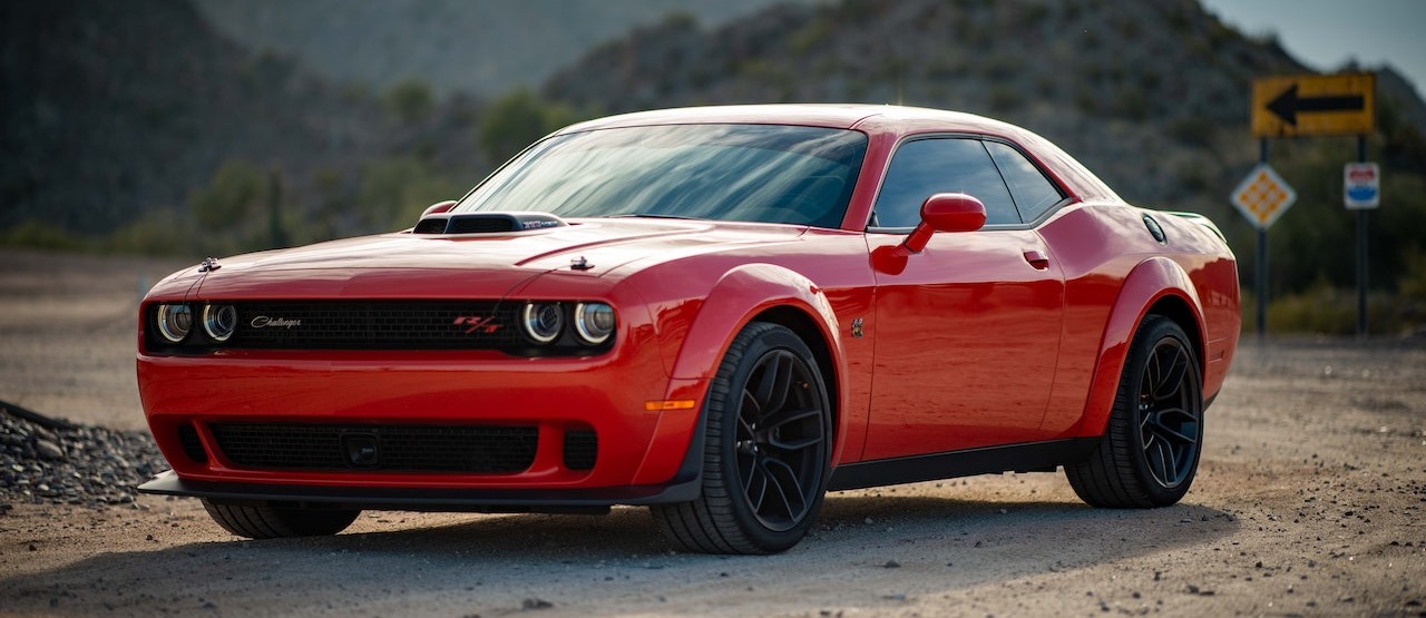 Red dodge challenger | Breast Cancer Car Donations