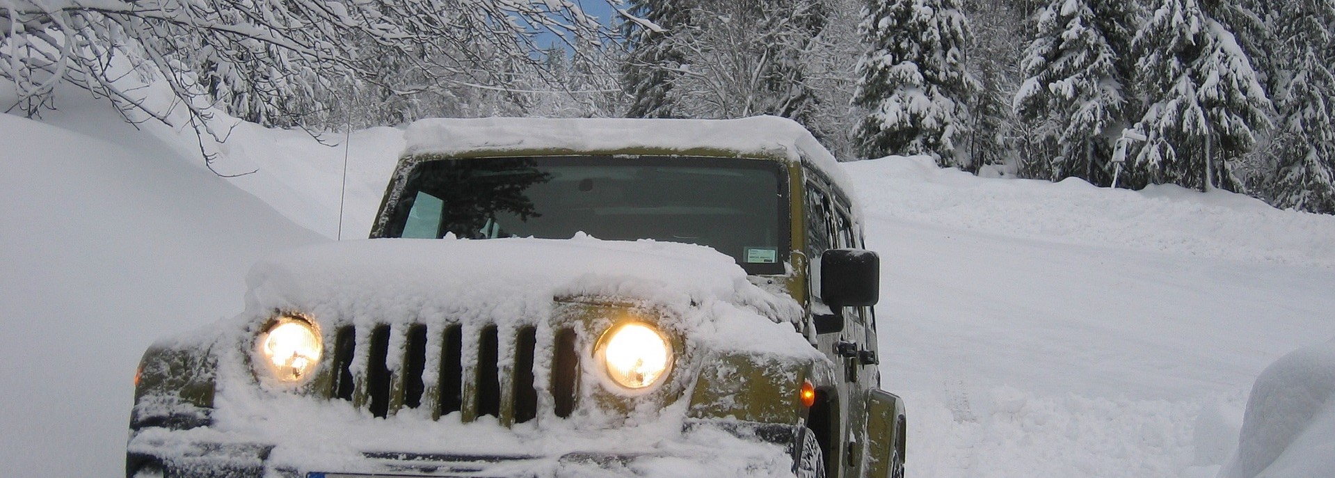 Jeep on an Outdoor Snow | Breast Cancer Car Donations
