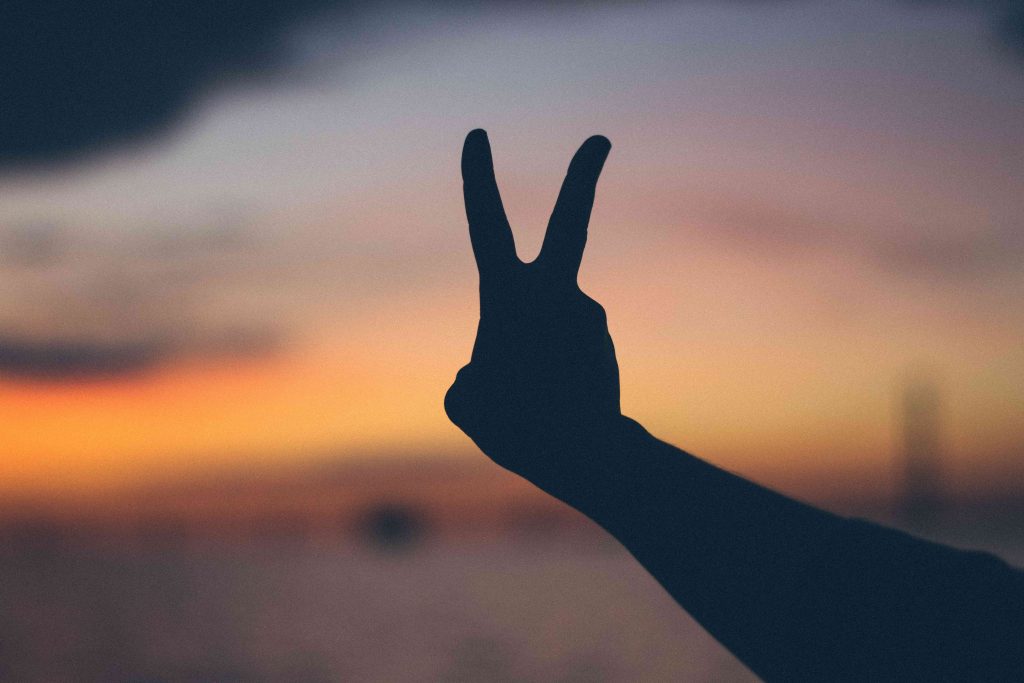 Peace Sign Silhouette | Breast Cancer Car Donations