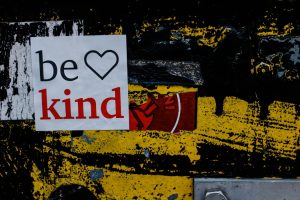 Be Kind Sticker on a Wall | Breast Cancer Car Donations