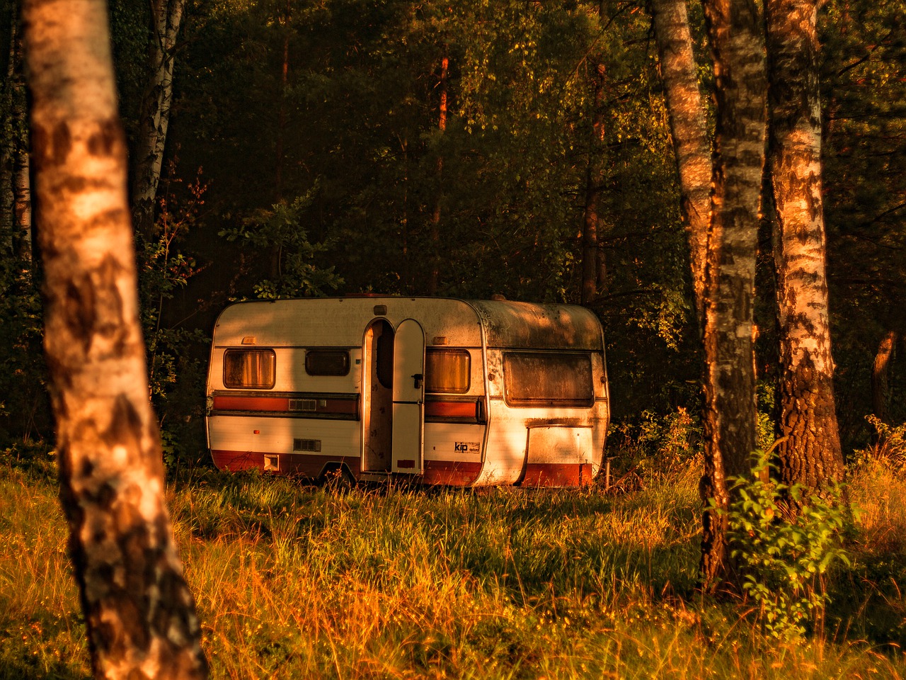 Sitting Trailer in Nature
