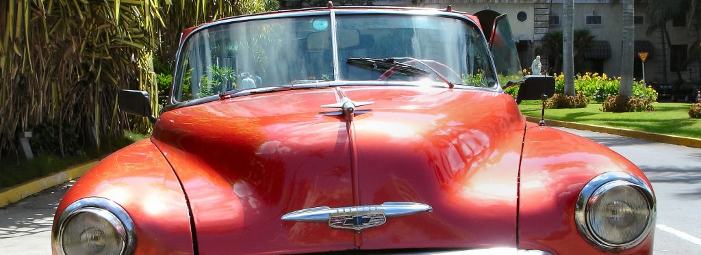 Red Oldtimer Car in Bonita Springs | Breast Cancer Car Donations