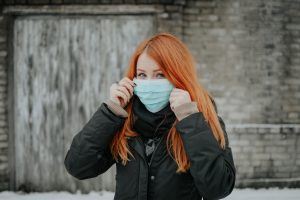 Woman Wearing Surgical Mask | Breast Cancer Car Donations