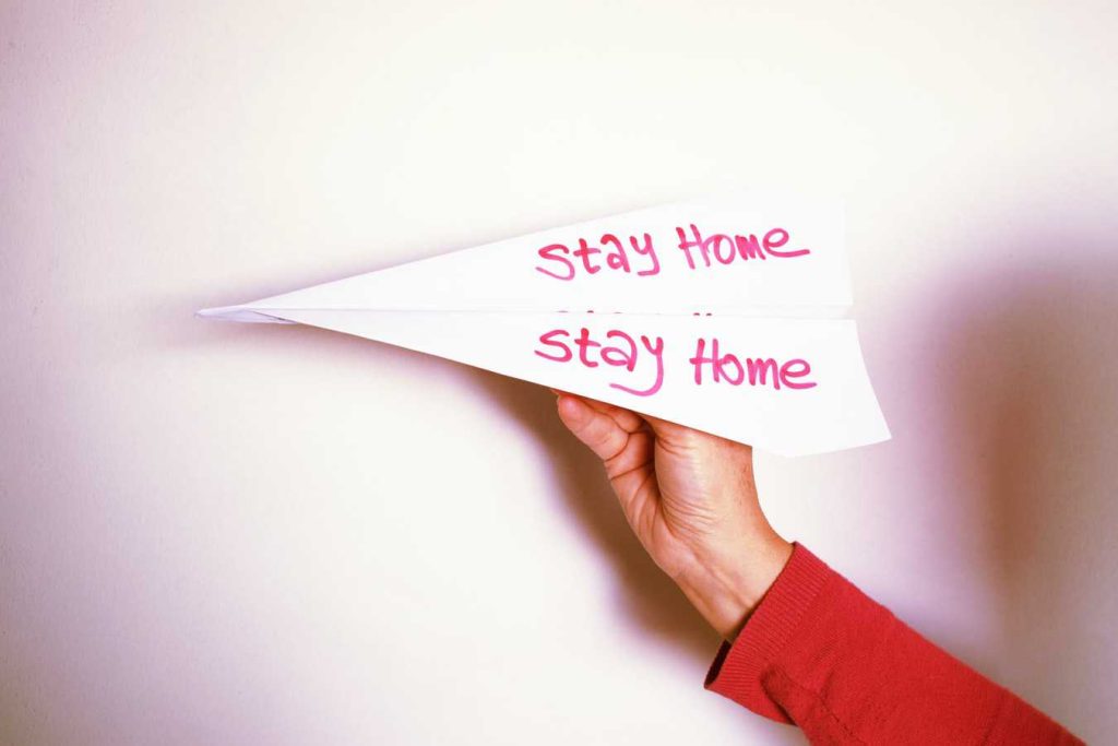 Stay Home Message in a Paper-plane | Breast Cancer Car Donations