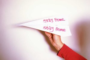 Stay Home Message in a Paper-plane | Breast Cancer Car Donations