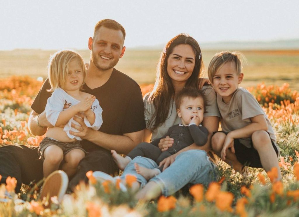 Family at the Grass Field | Breast Cancer Car Donations