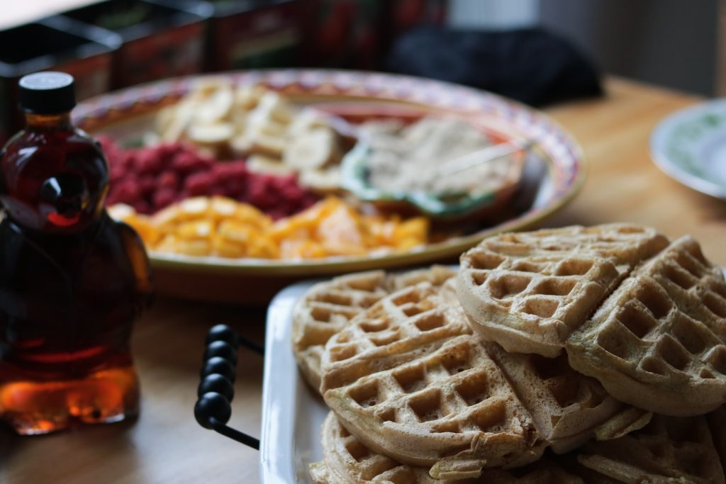 Freshly Baked Waffles on a Table | Breast Cancer Car Donations
