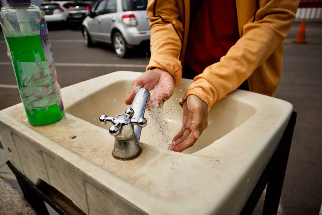 Hand Washing in Public | Breast Cancer Car Donations