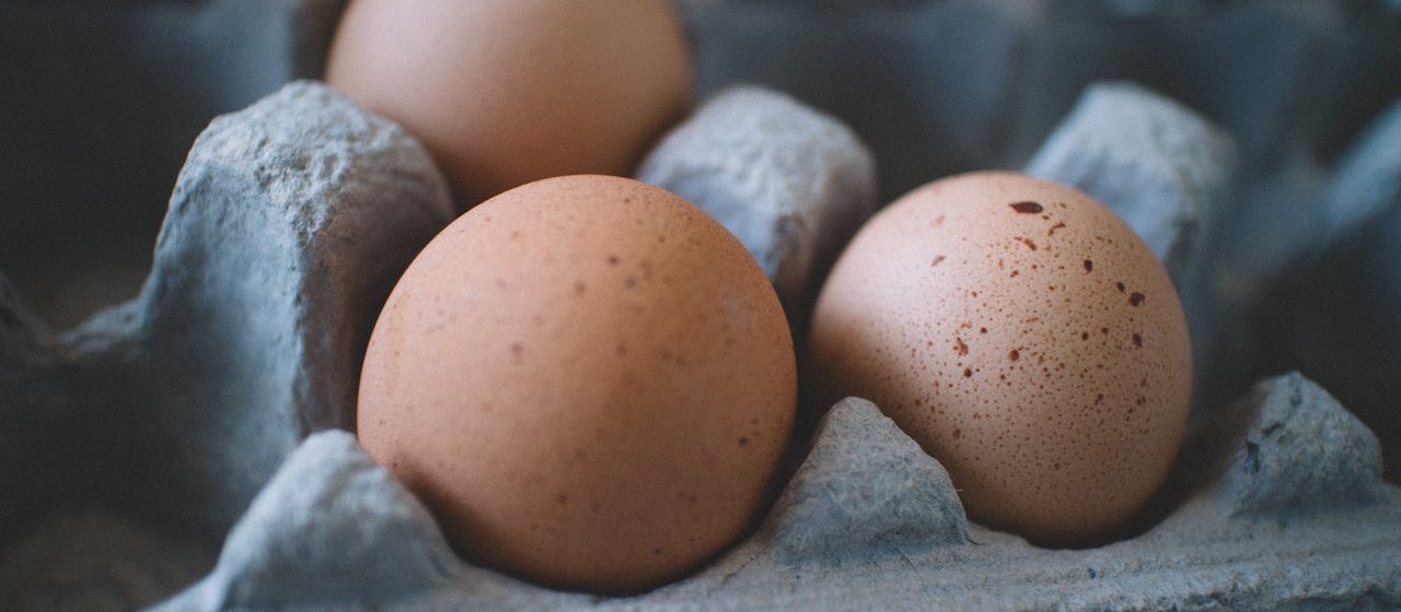 Photo of Three Eggs on Tray | Breast Cancer Car Donations