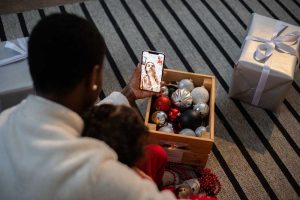 Person Hosting a Virtual Holiday Party | Breast Cancer Car Donations