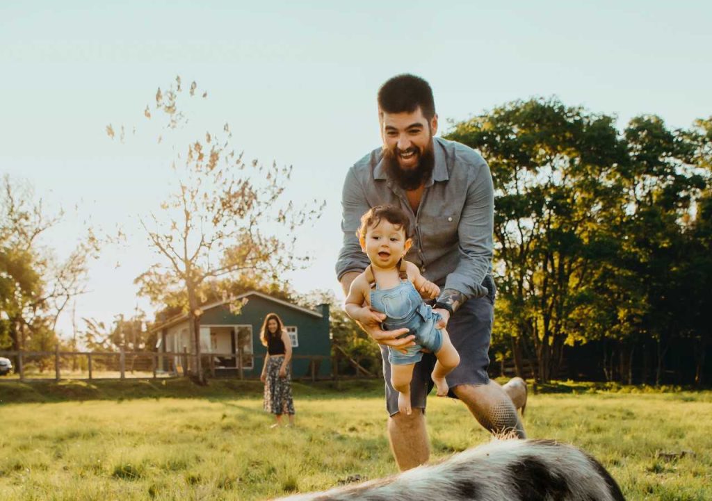 Father Playing with His Kid in an Afternoon | Breast Cancer Car Donations