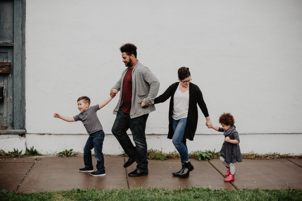 Parents and Kids Walking | Breast Cancer Car Donations