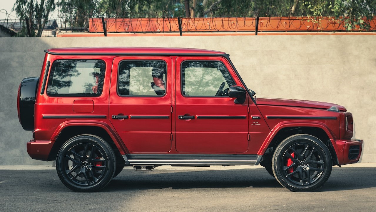 Red Mercedes-Benz G Class | Breast Cancer Car Donations