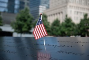 American Flag on 911 Memorial | Breast Cancer Car Donations