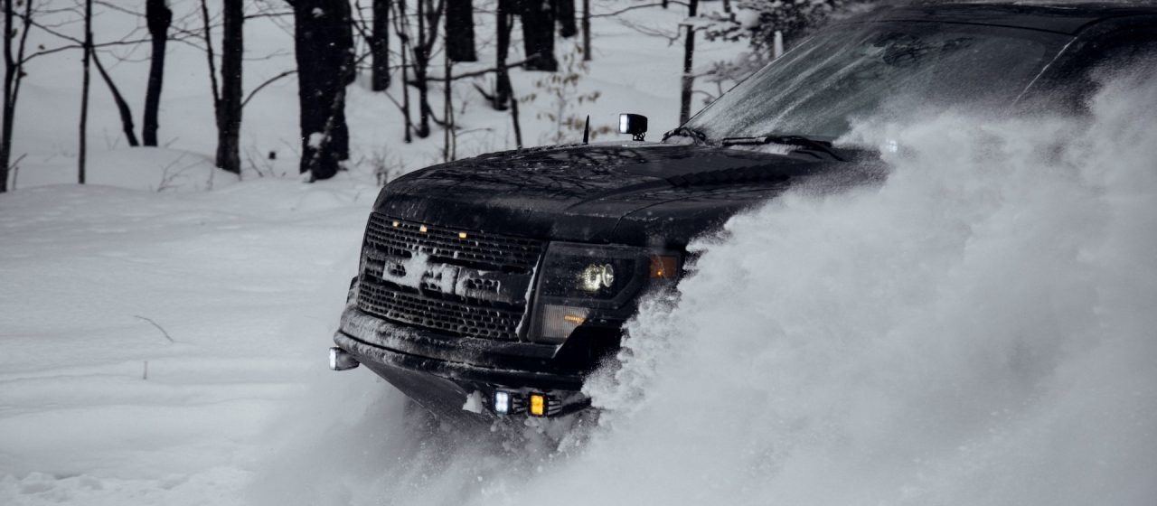 Ford Ranger Passing on Snow | Breast Cancer Car Donations