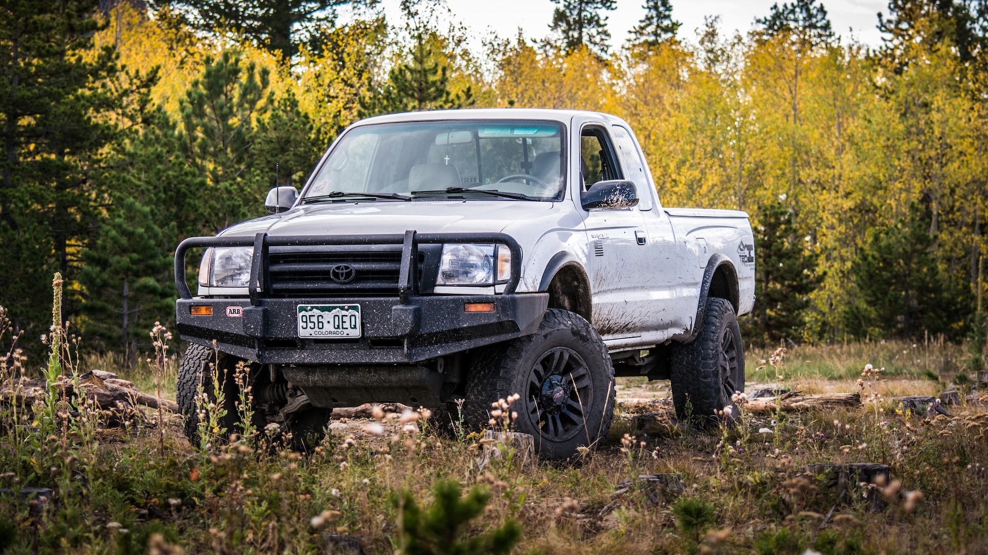 White Toyota Off-Roading | Breast Cancer Car Donations