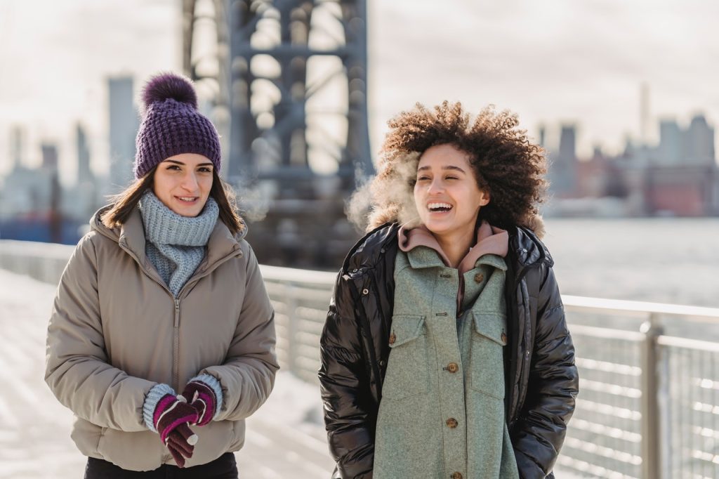 Women Taking a Walk in Winter | Breast Cancer Car Donations