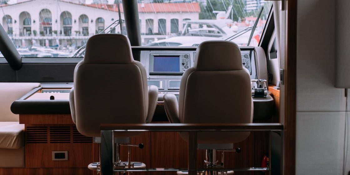 Leather Seats in the Interior of a Yacht | Breast Cancer Car Donations