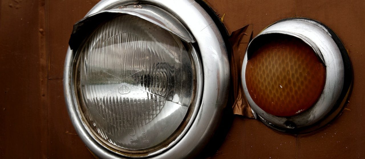 Close-up of Headlights on a Vintage Car | Breast Cancer Car Donations