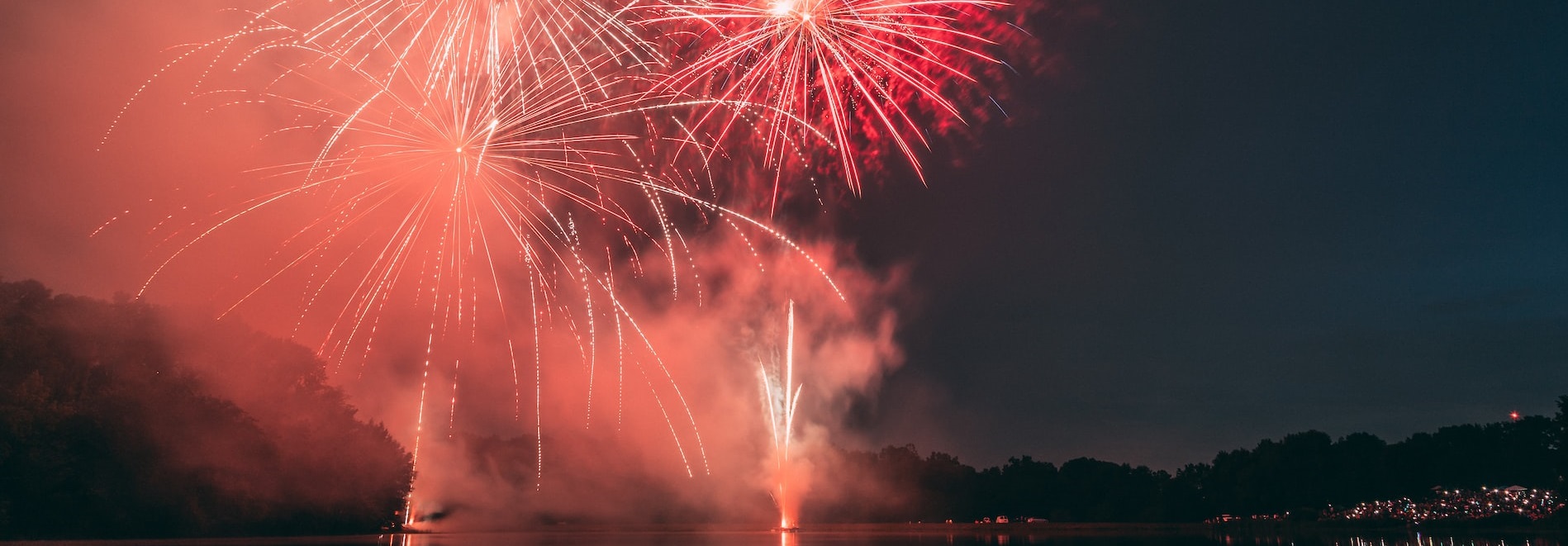 Fireworks in Buddy attic lake | Breast Cancer Car Donations