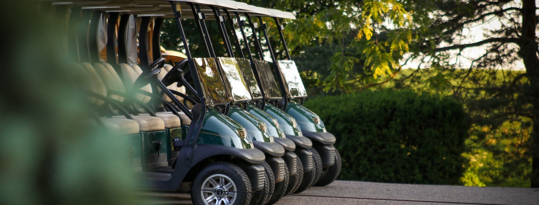 Golf cart parked | Breast Cancer Car Donations