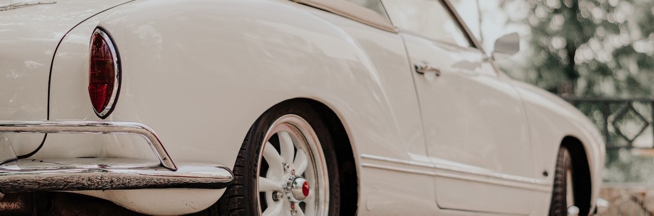 Low-Angle Shot of a White Convertible Car | Breast Cancer Car Donations