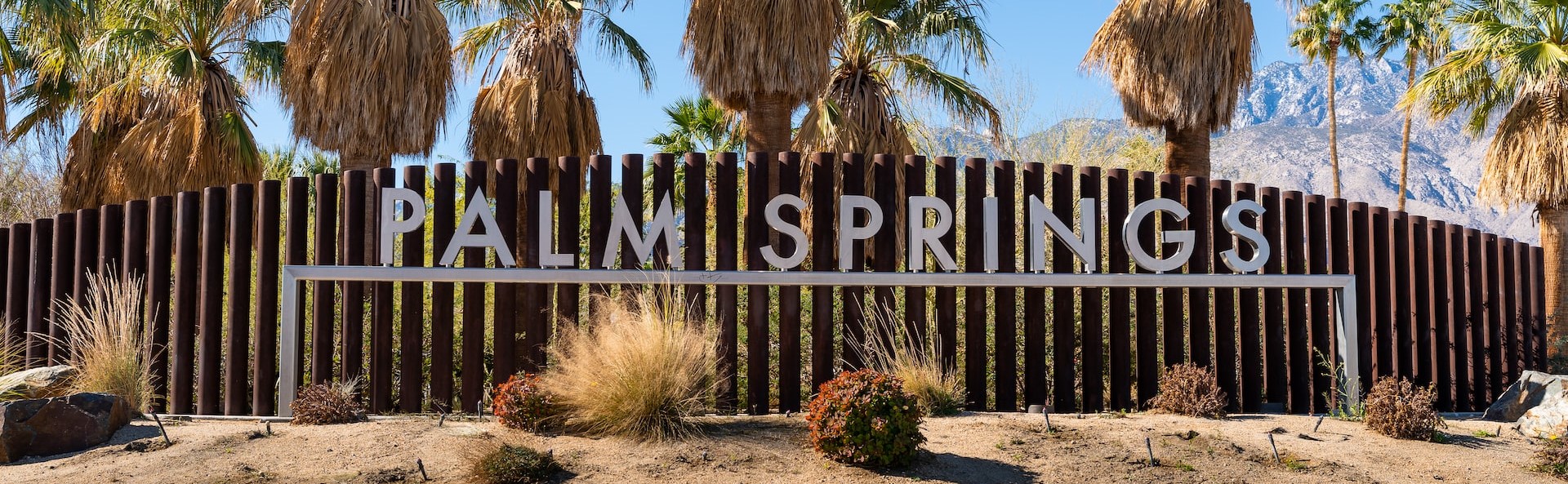 Palm Springs Sign on Gene Autry Trail in Palm Springs, CA | Breast Cancer Car Donations