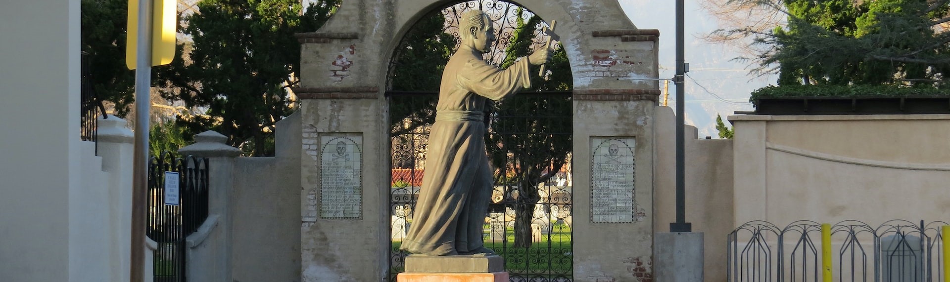 Photo of a statue in san gabriel | Breast Cancer Car Donations