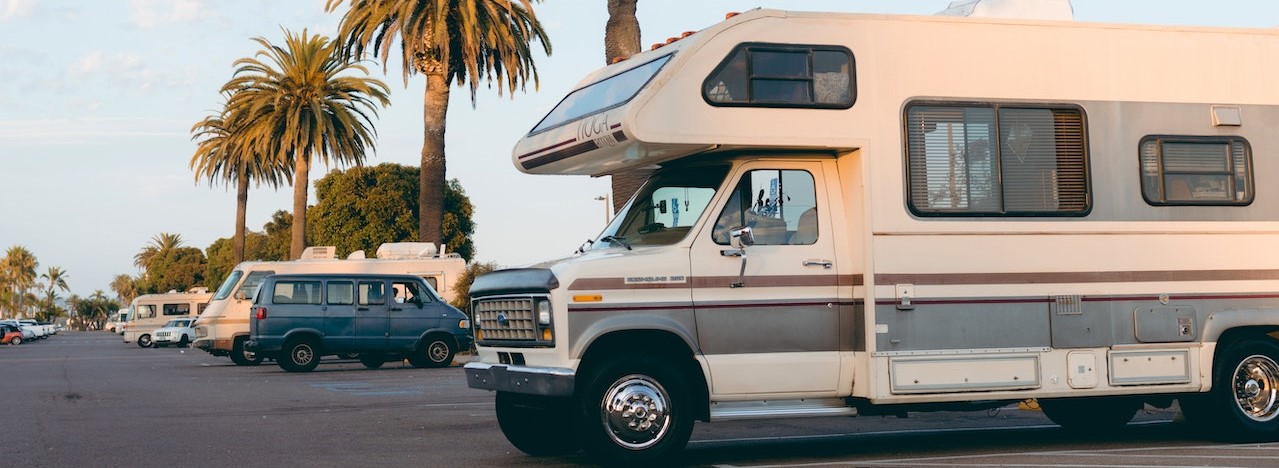 Rv parked in the parking lot | Breast Cancer Car Donations