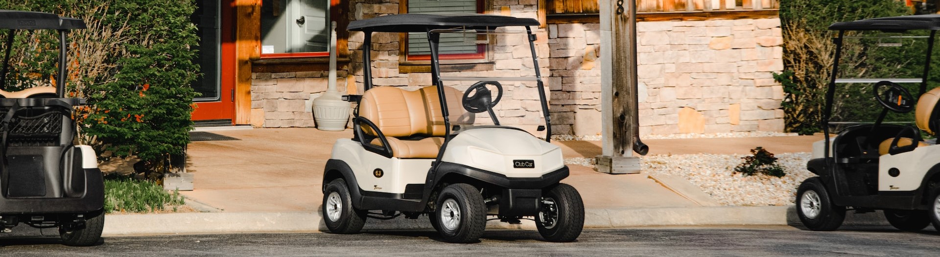 White and Black Golf Cart | Breast Cancer Car Donations