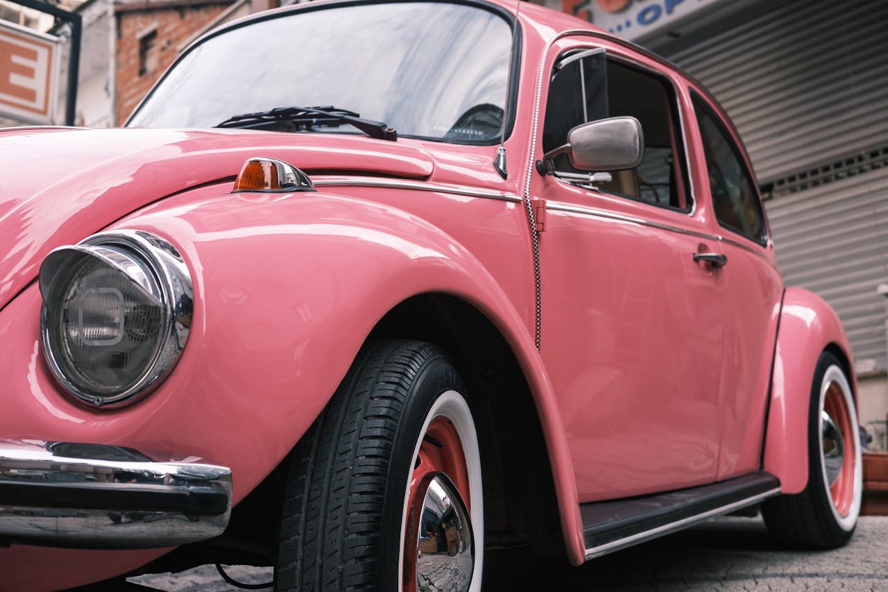 Low-Angle Shot of a Pink Car | Breast Cancer Car Donations