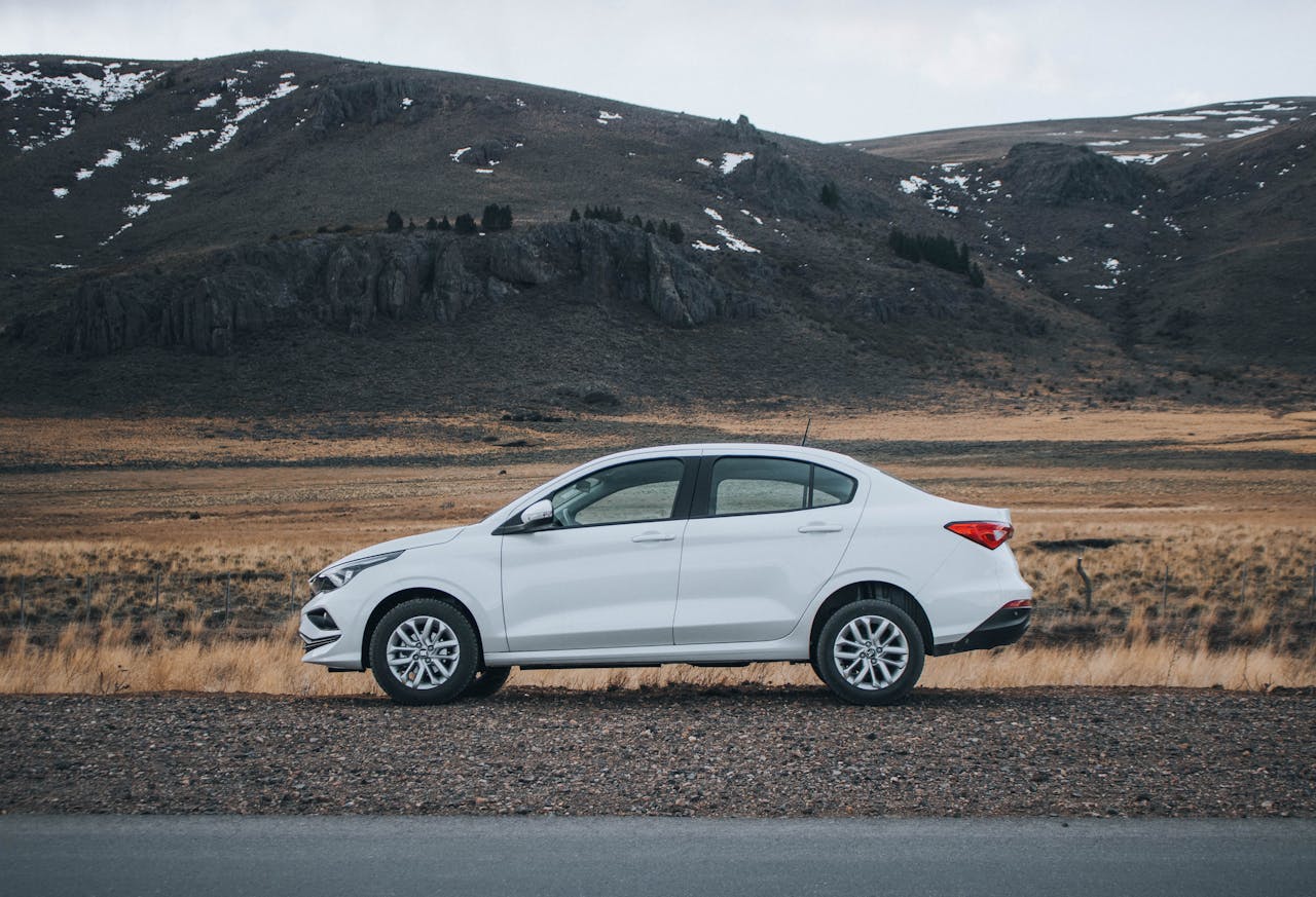 White Car on the Roadside | Breast Cancer Car Donations