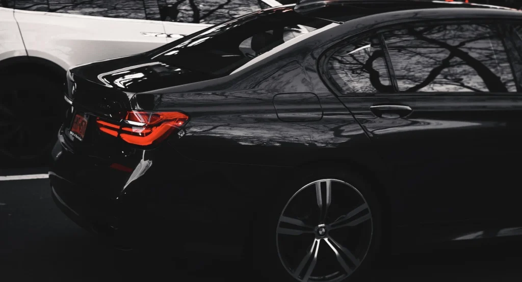 A couple of cars parked next to each other