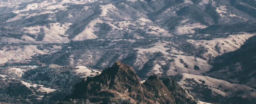 aerial photography of mountains during daytime