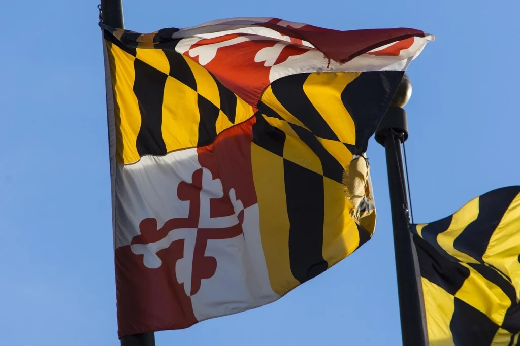 Maryland, Flag, Pole image