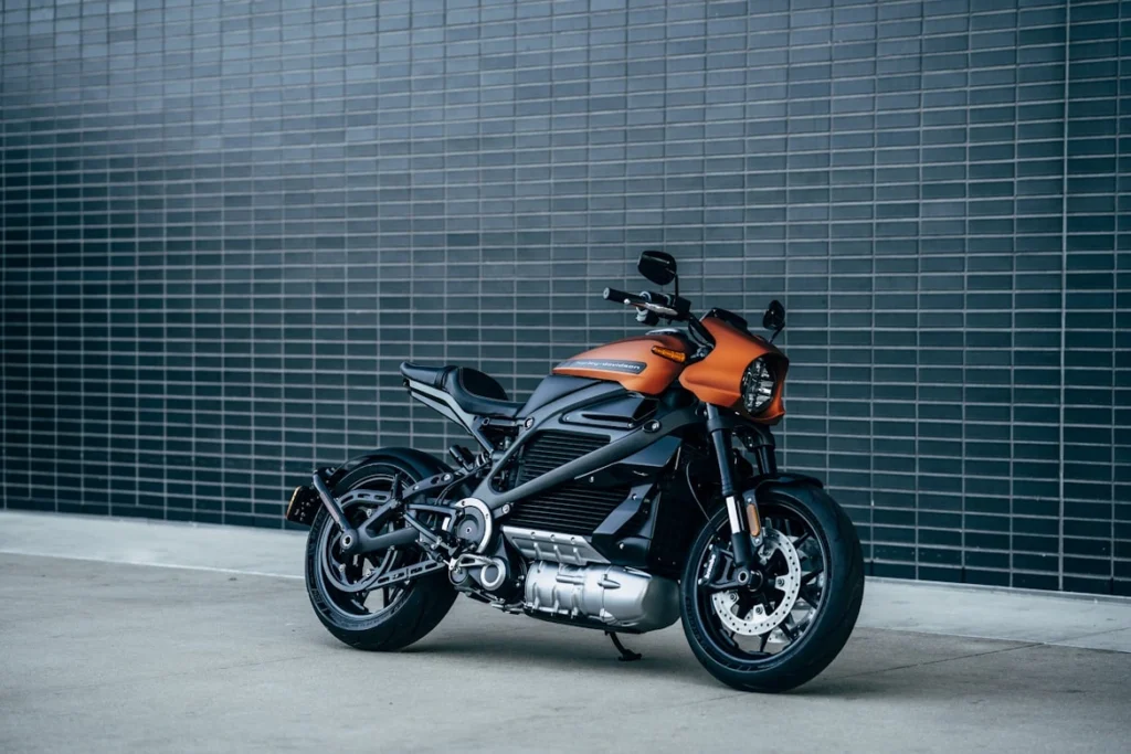 Black and orange motorcycle
